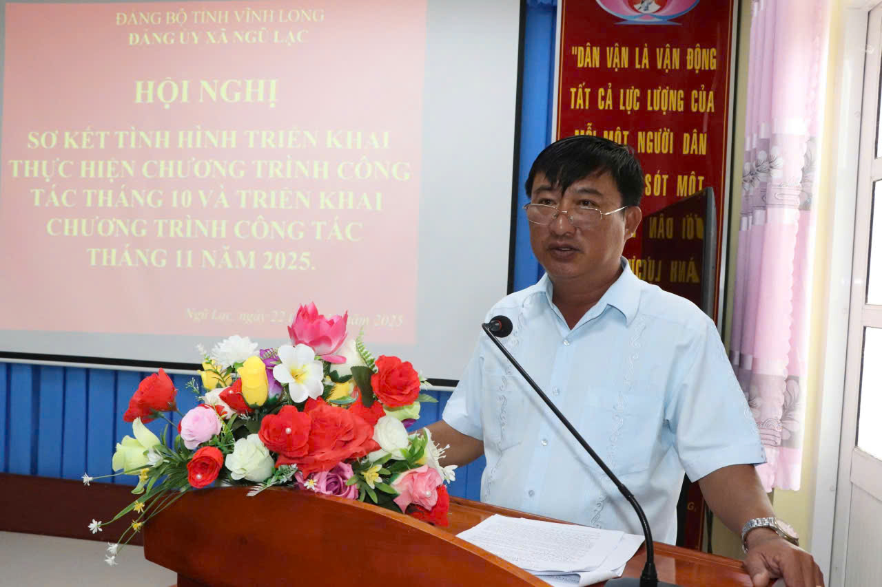 Đảng uỷ tổ chức sơ kết tháng 10 triển khai chương trình công tác tháng 11 năm 2025