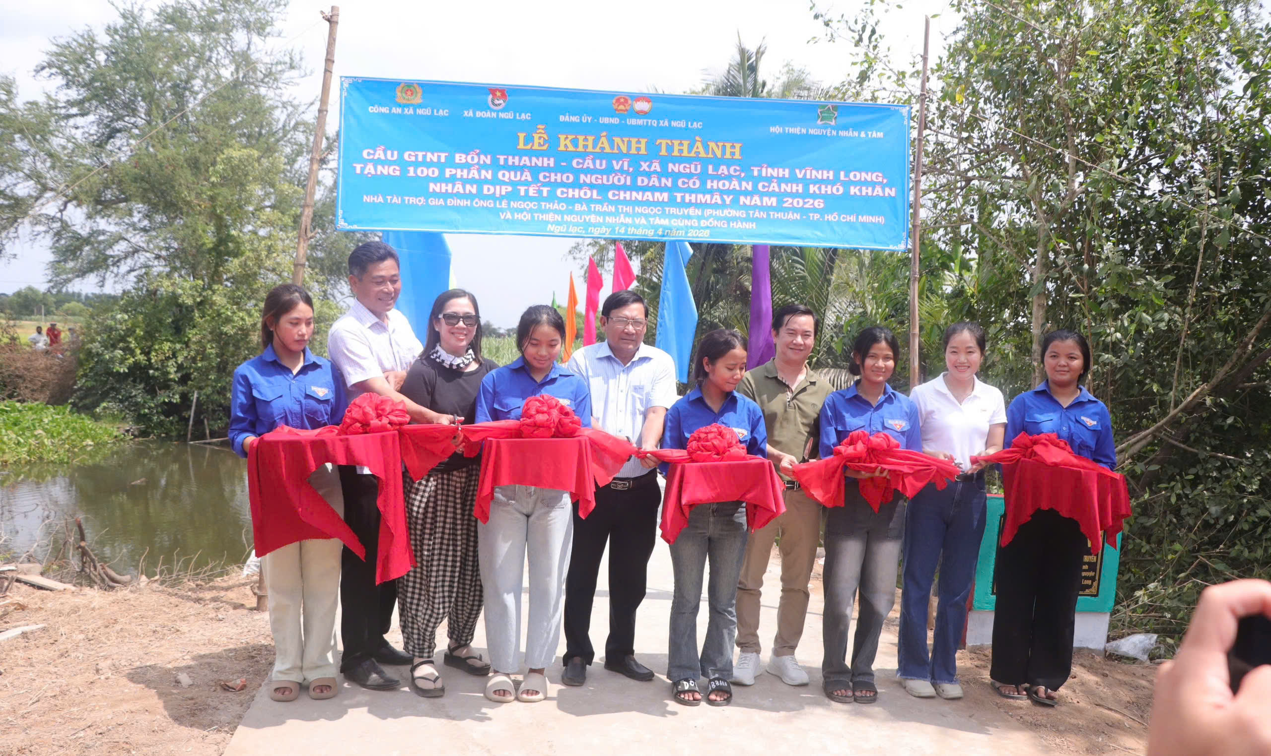 Xã Ngũ Lạc tổ chức lễ khánh thành cầu giao thông nông thôn Bổn Thanh – Cầu Vĩ